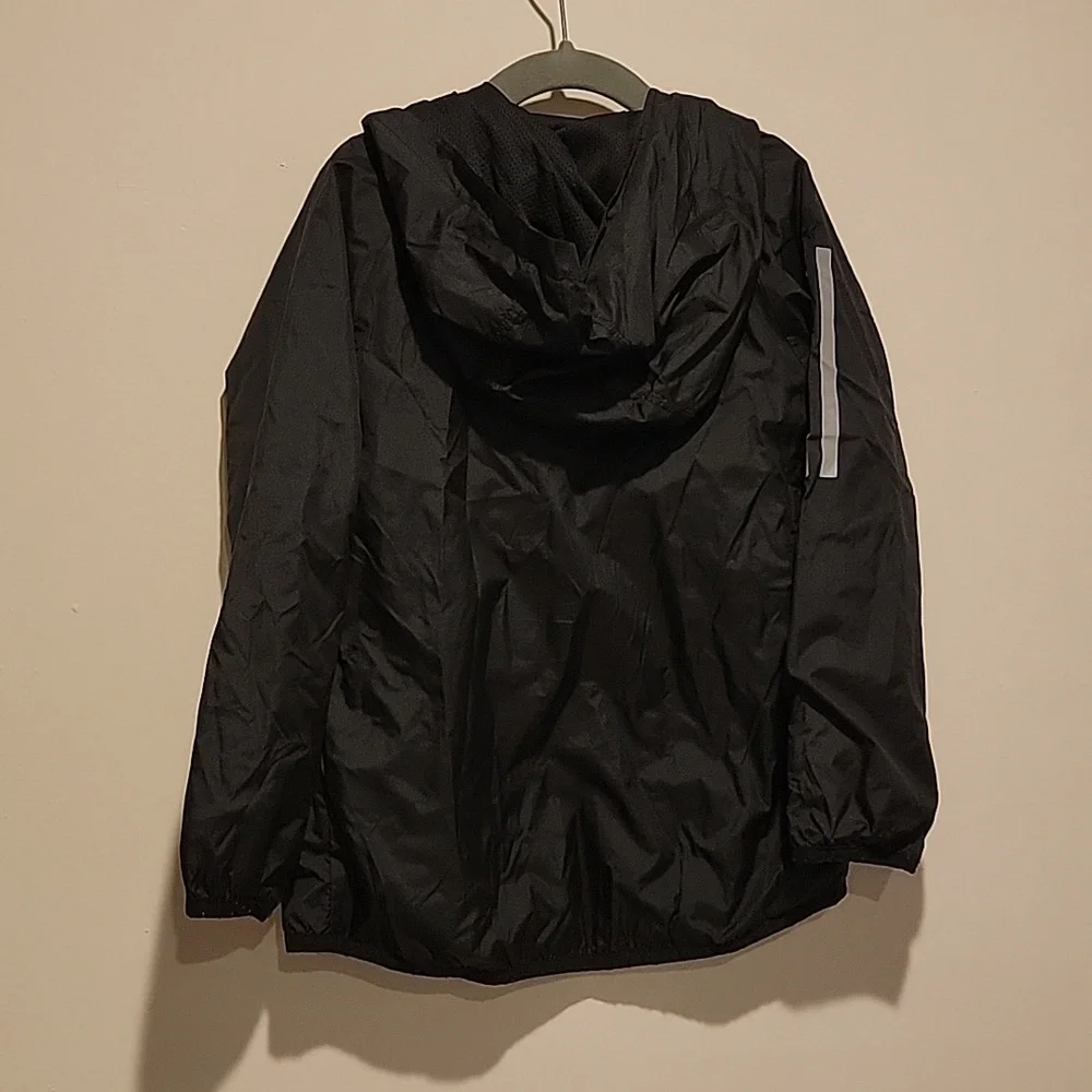 Adidas Black Jacket Size 5t black with 3 stripe